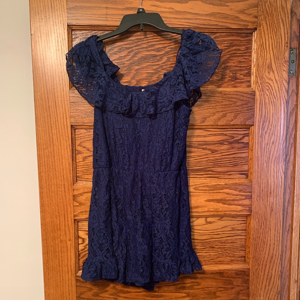 Francesca’s navy blue romper